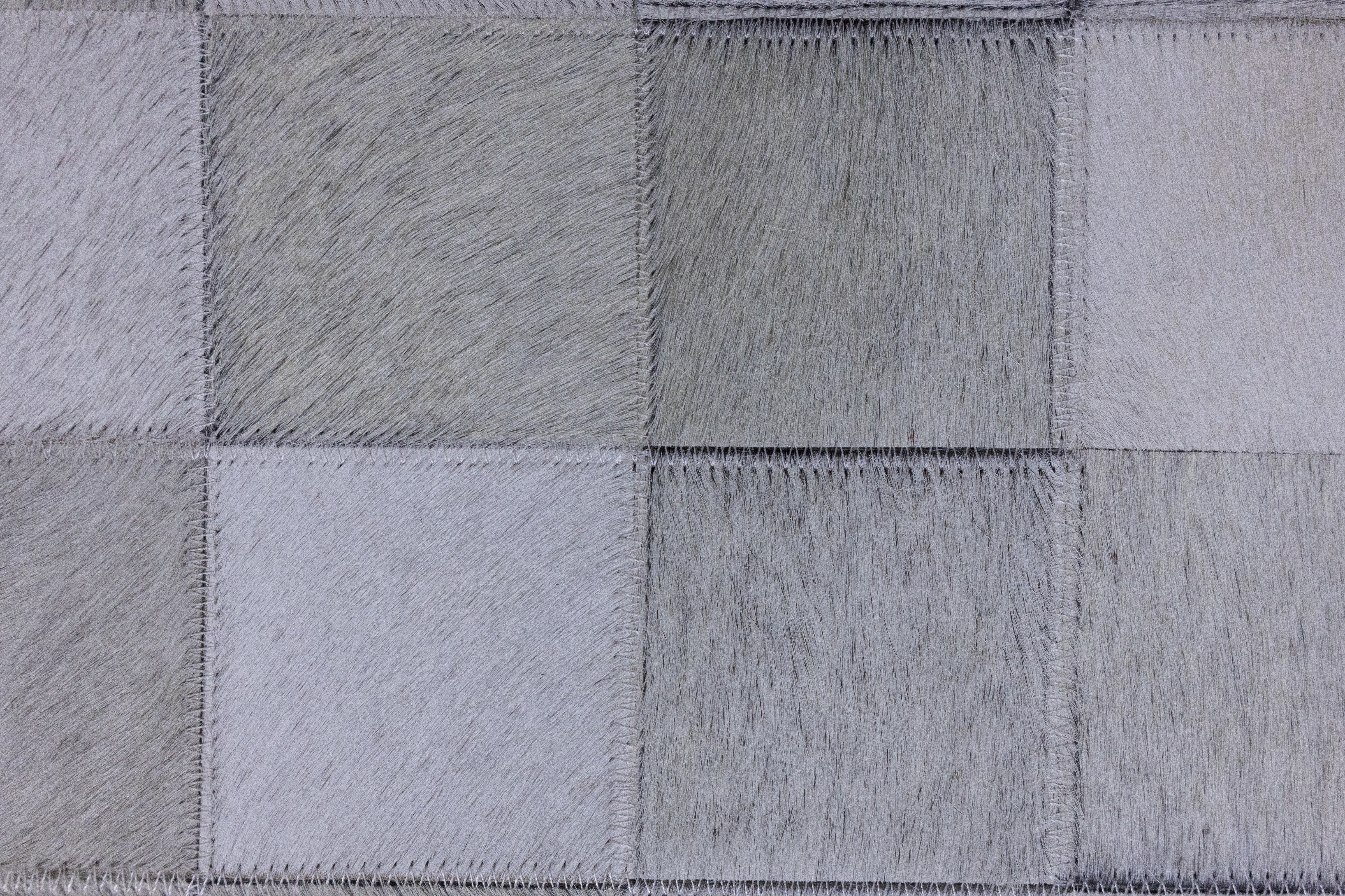 Marverick Suede Leather Patched Hand-Stitched Rug