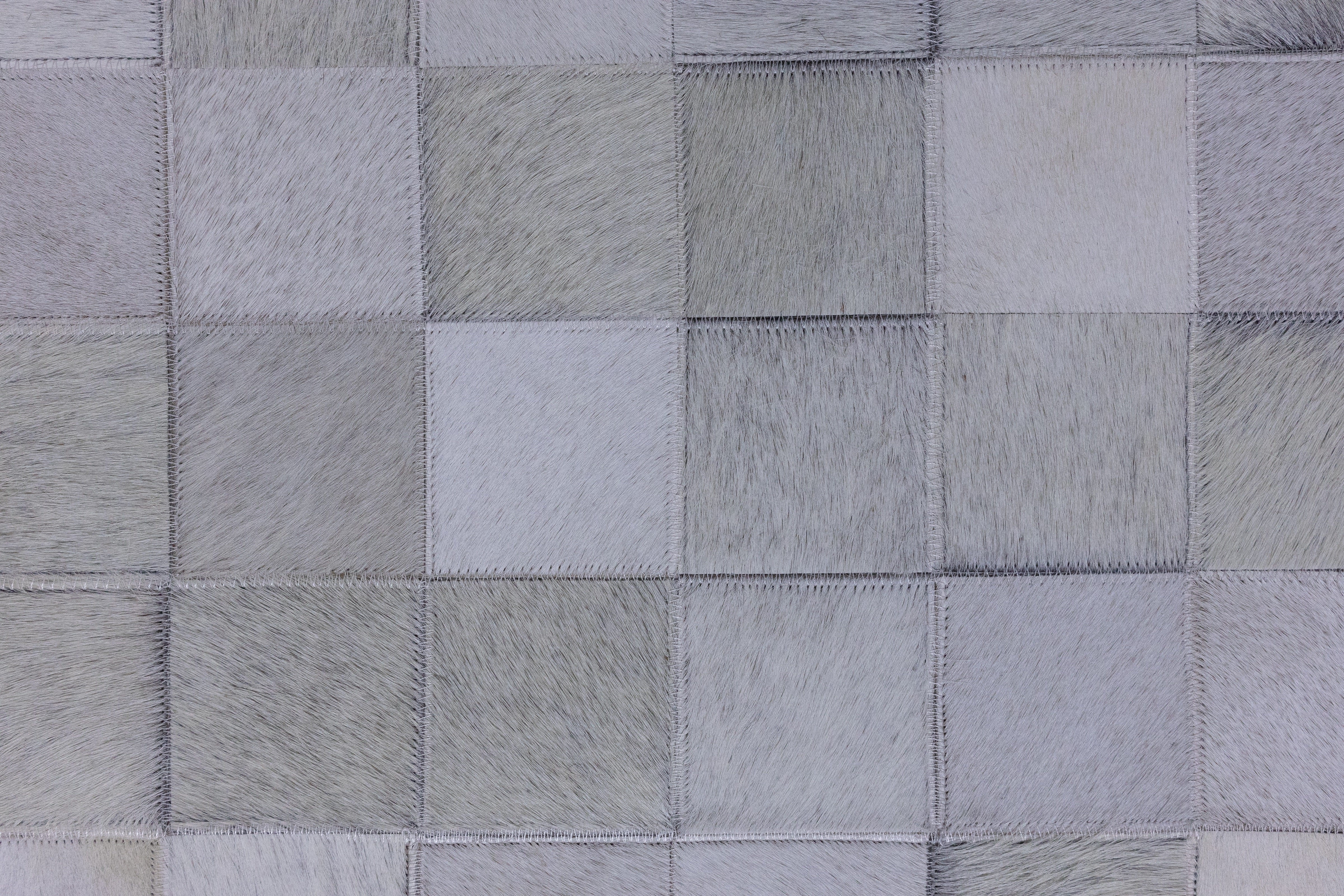 Marverick Suede Leather Patched Hand-Stitched Rug