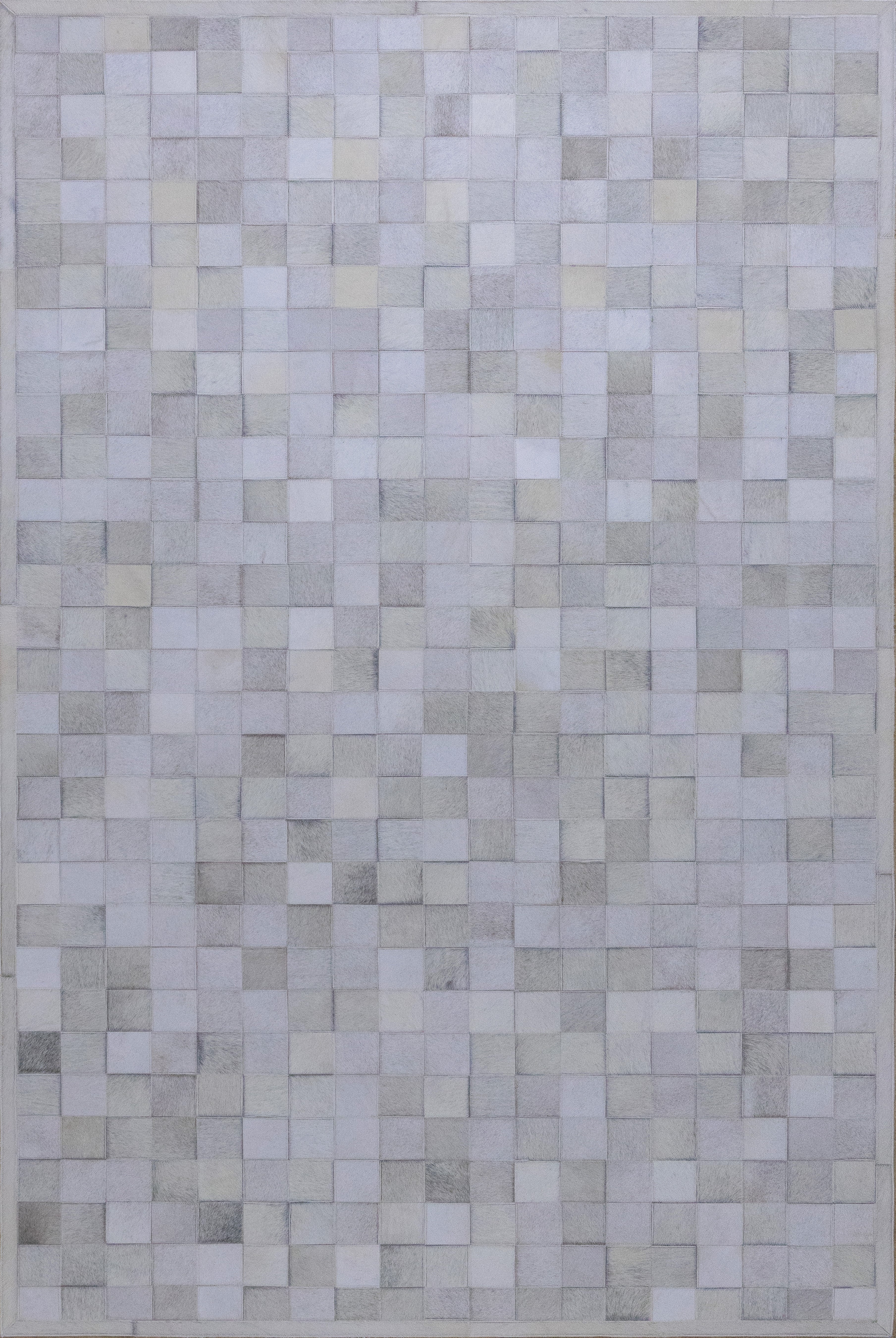 Marverick Suede Leather Patched Hand-Stitched Rug