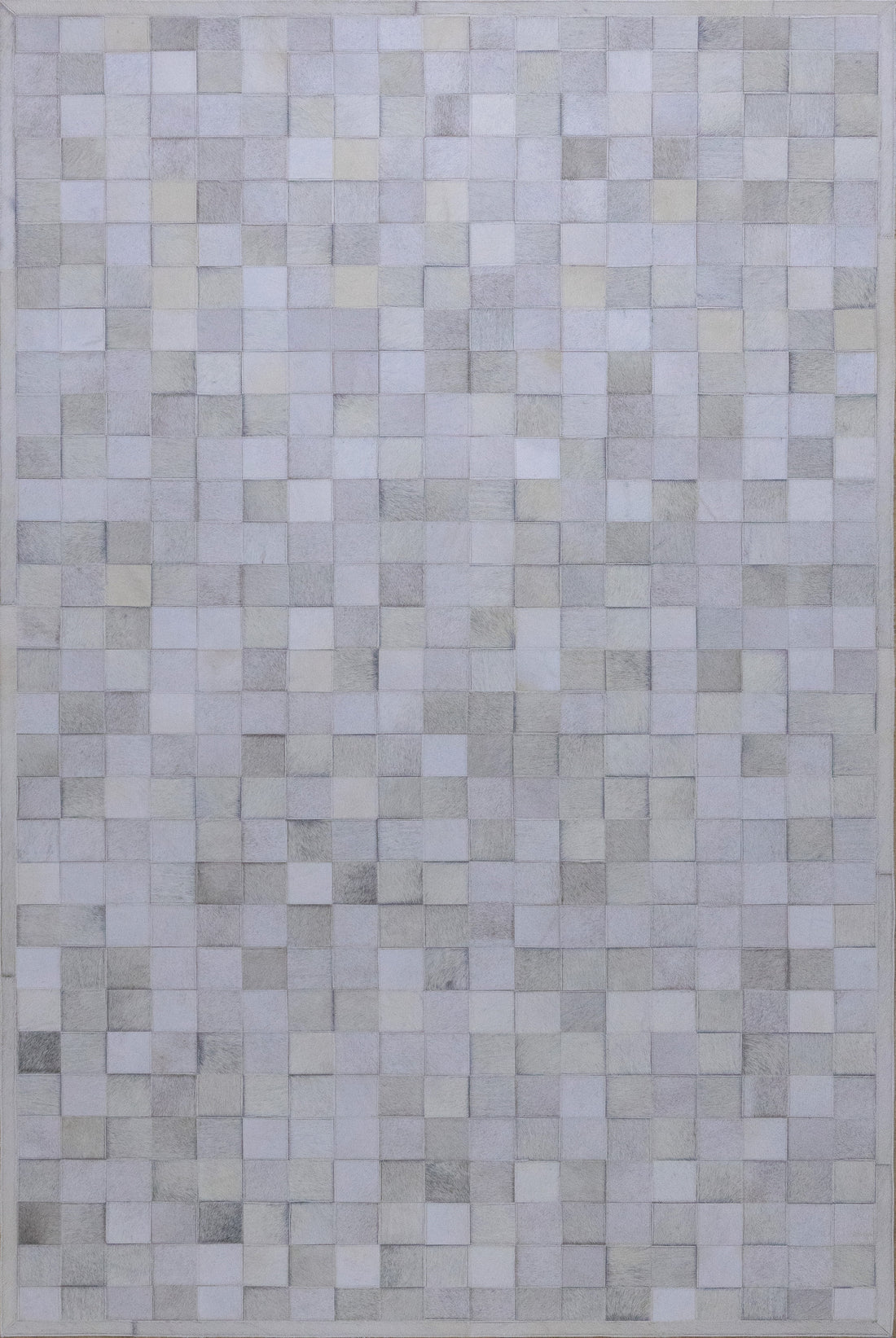 Marverick Suede Leather Patched Hand-Stitched Rug