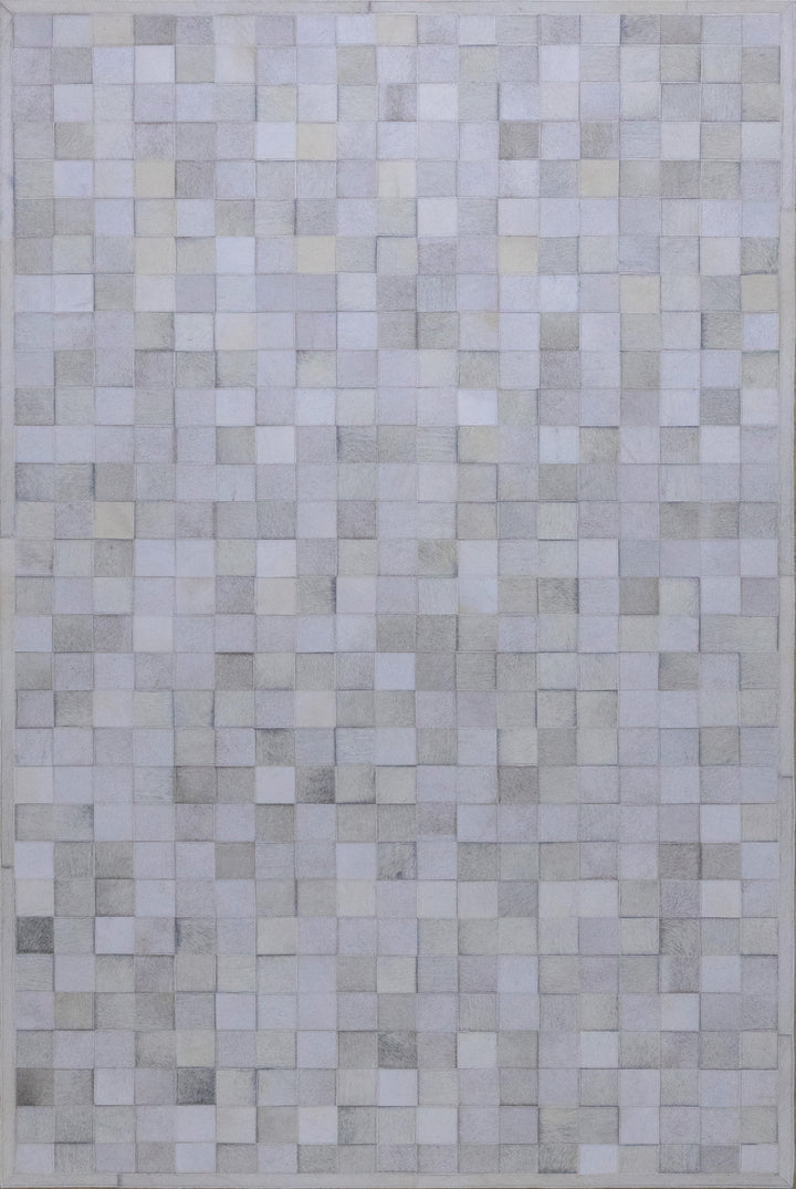 Marverick Suede Leather Patched Hand-Stitched Rug