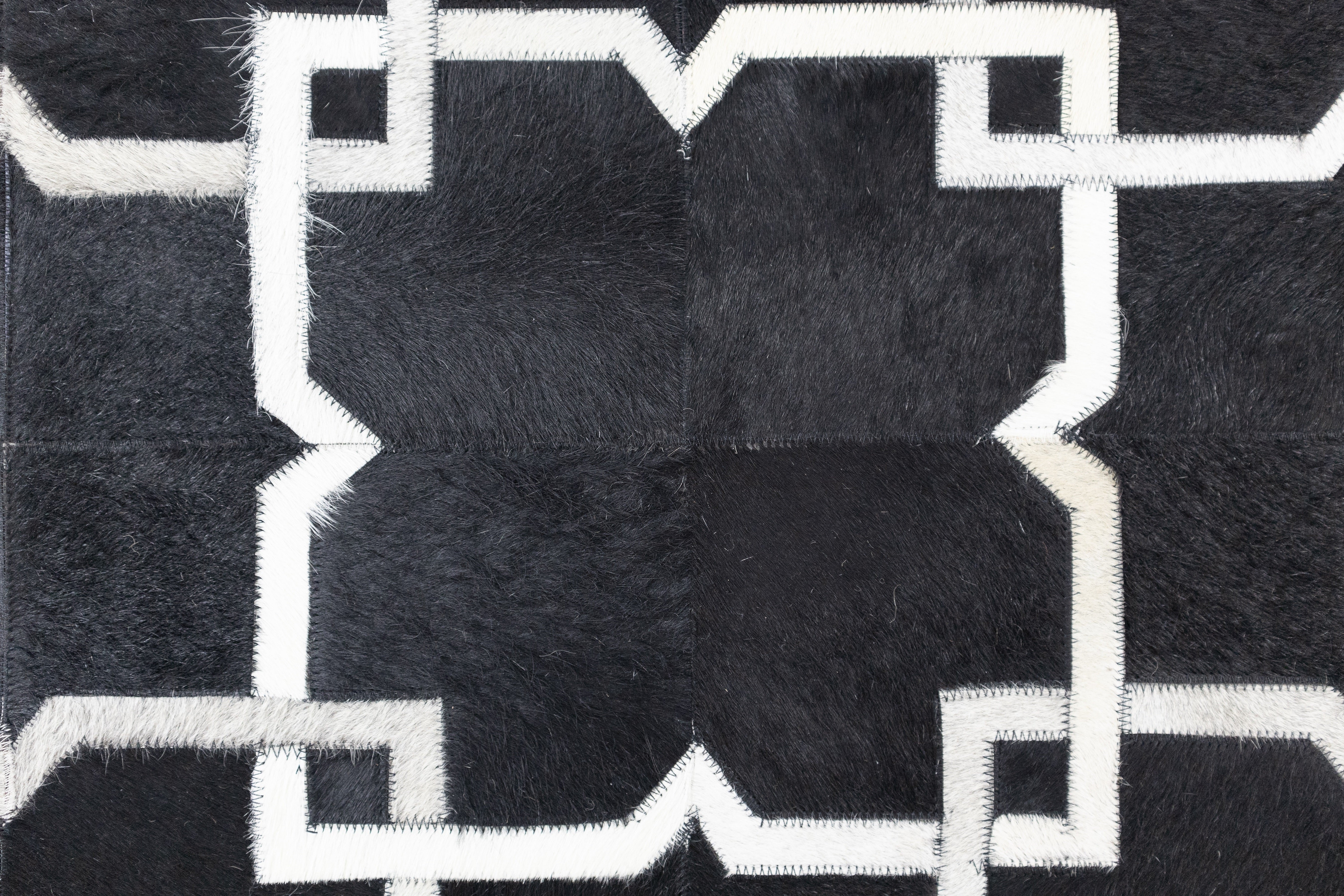 Montis Earth Leather Patched Hand-Stitched Rug