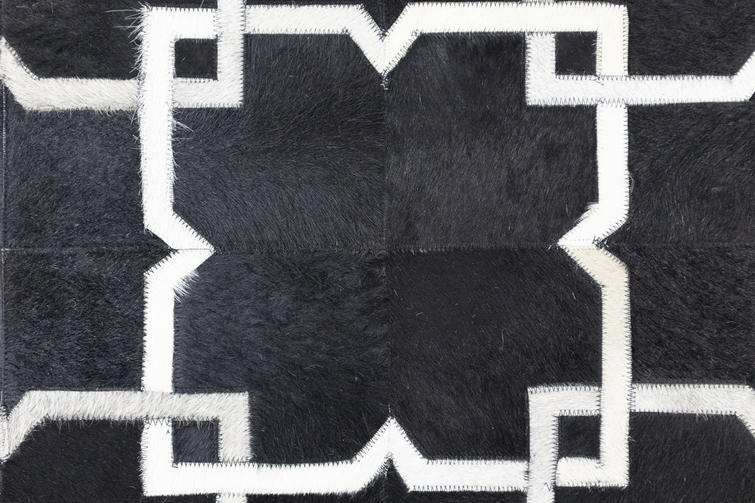 Montis Earth Leather Patched Hand-Stitched Rug