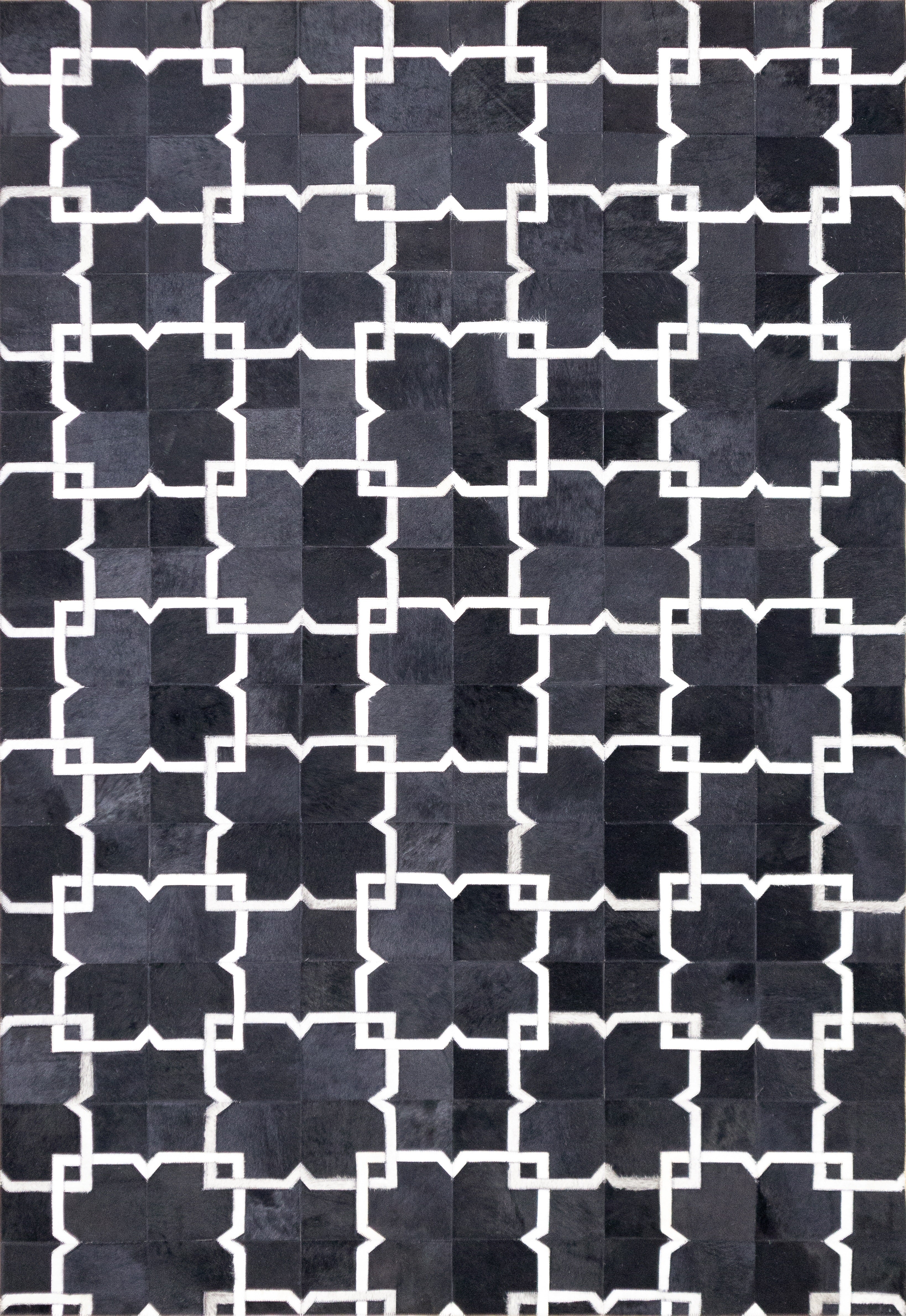 Montis Earth Leather Patched Hand-Stitched Rug