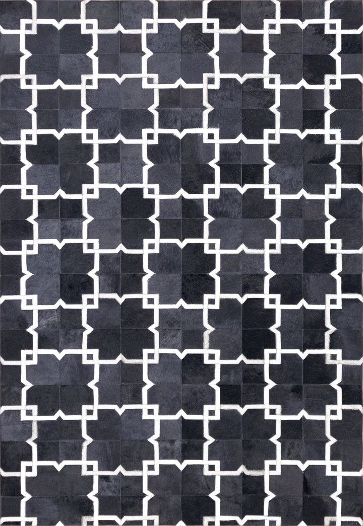 Montis Earth Leather Patched Hand-Stitched Rug