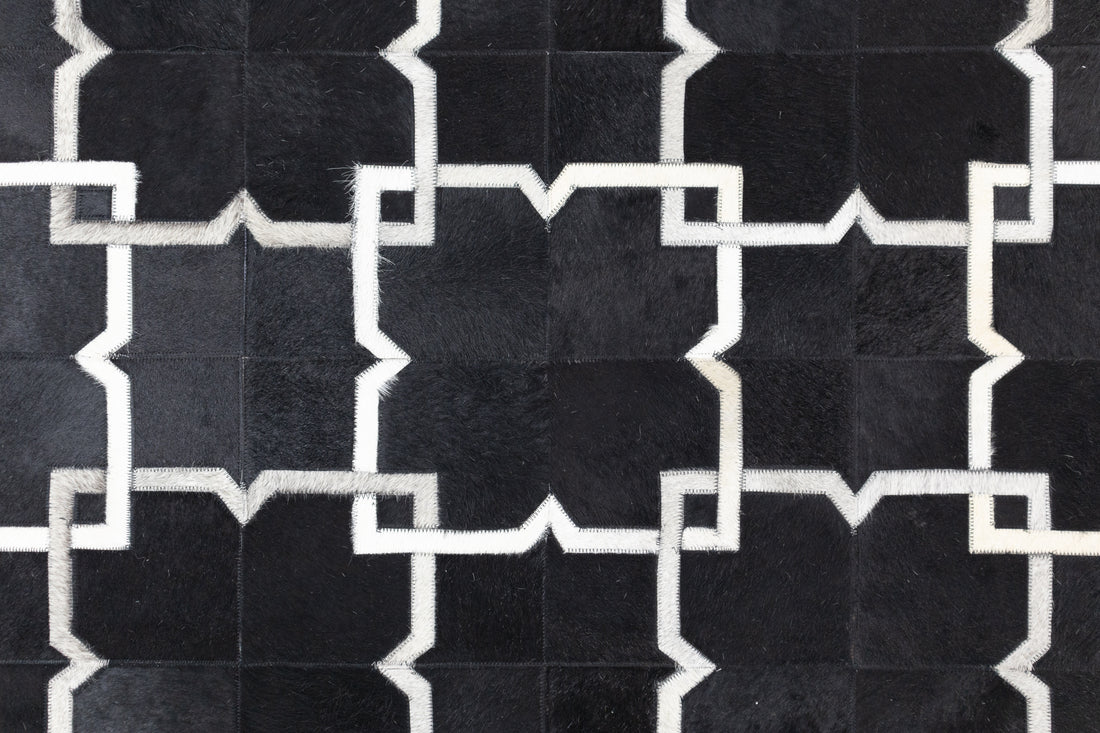 Montis Earth Leather Patched Hand-Stitched Rug