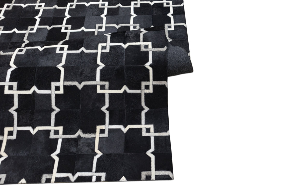 Montis Earth Leather Patched Hand-Stitched Rug