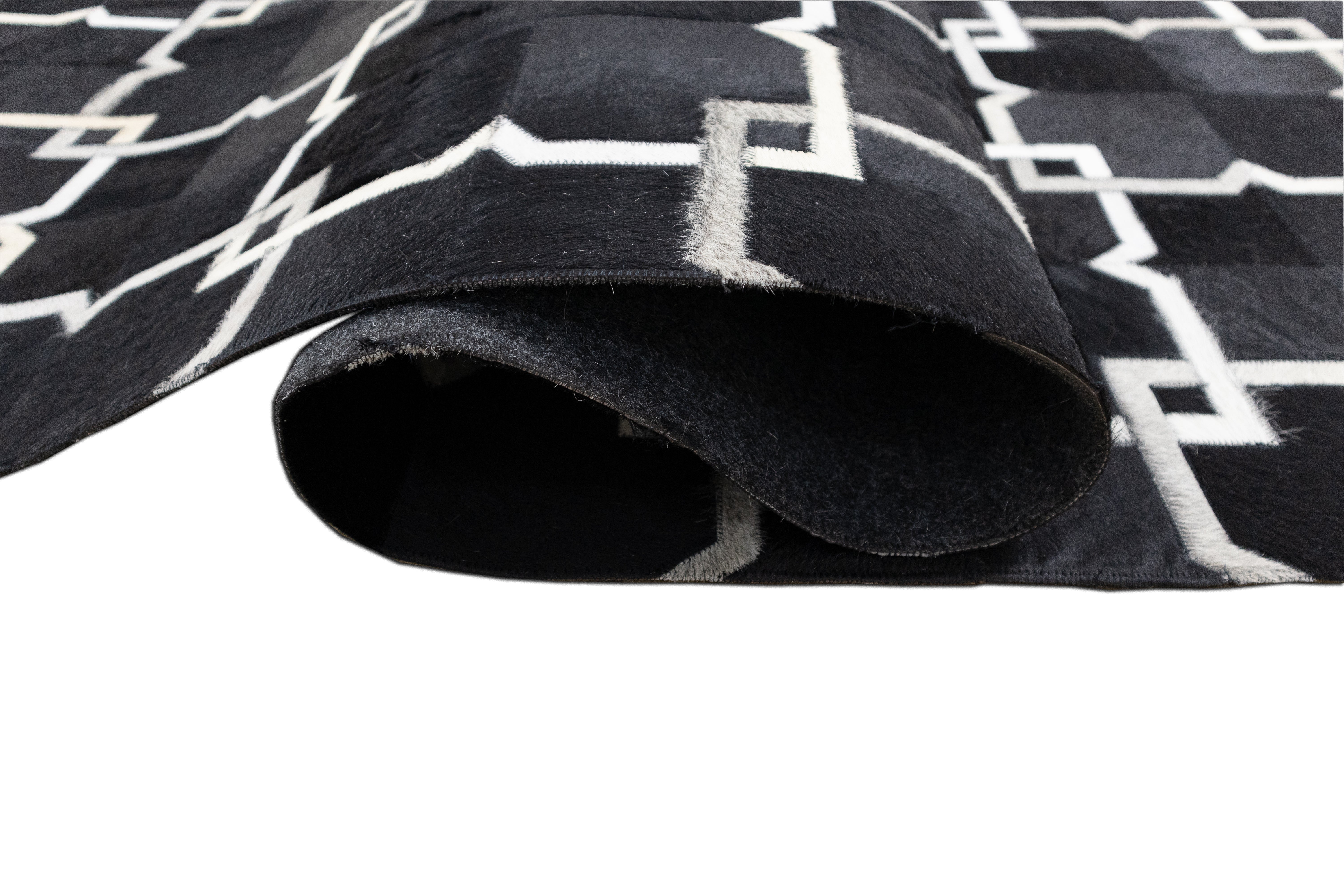 Montis Earth Leather Patched Hand-Stitched Rug