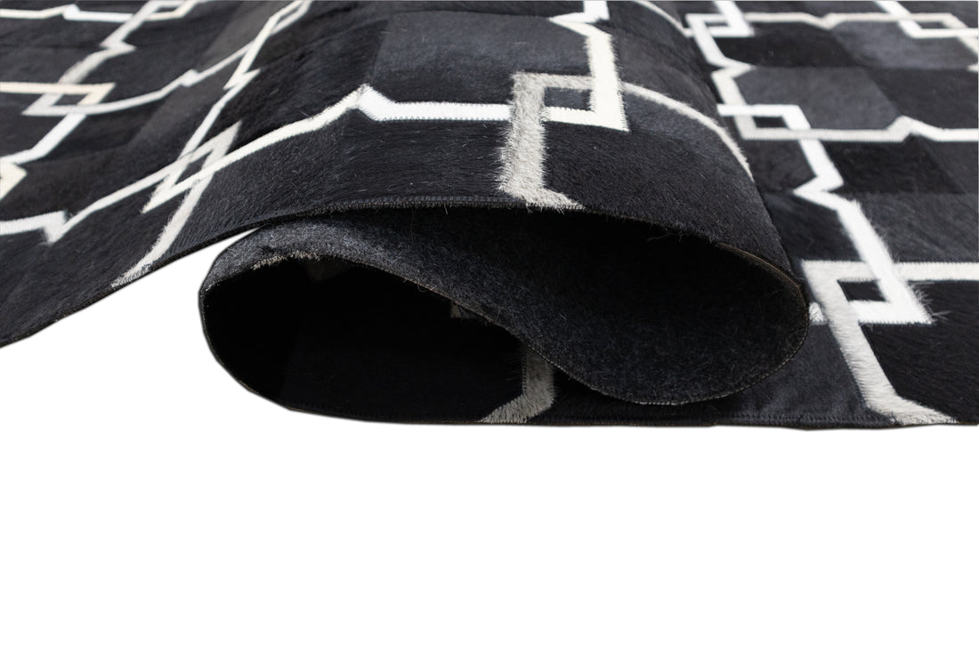 Montis Earth Leather Patched Hand-Stitched Rug