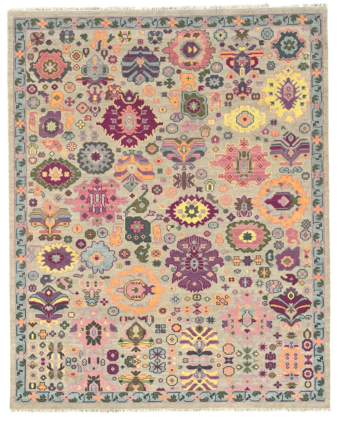 Norwyn Blush Sage Heritage Hand-Knotted Wool Rug