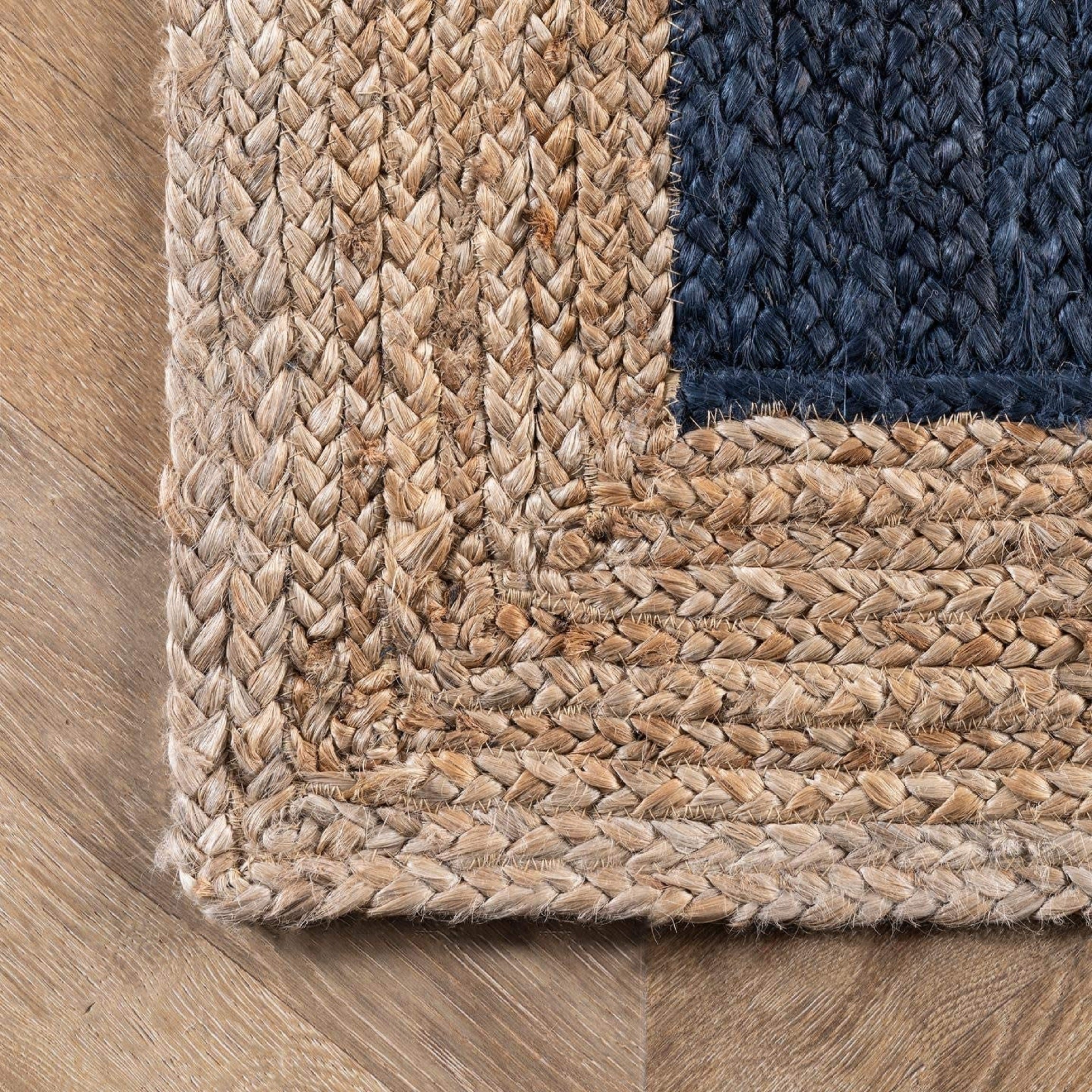Oaxaca Flatweave Jute Bohemian Stitched Handmade Rug