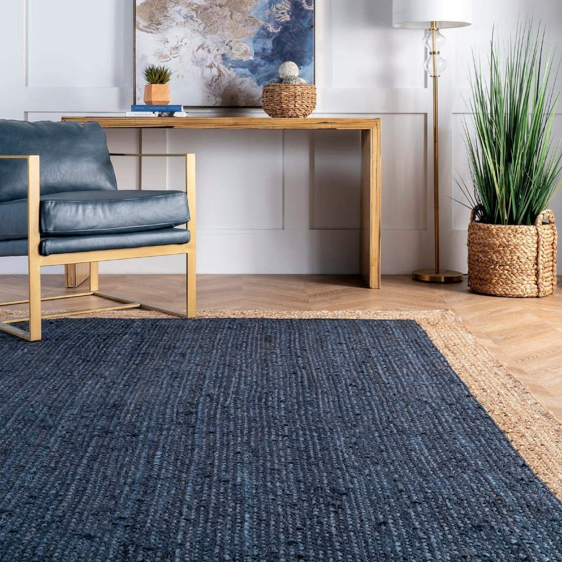 Oaxaca Flatweave Jute Bohemian Stitched Handmade Rug