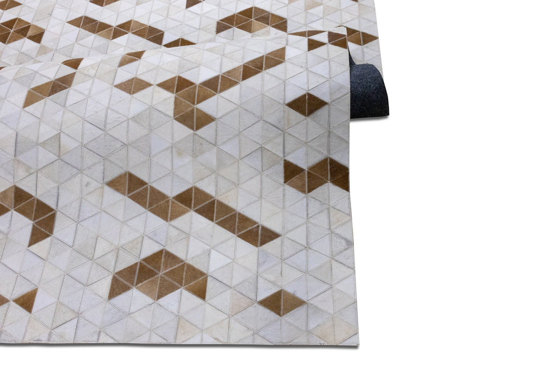 Phoenix Horizon Leather Patched Hand-Stitched Rug