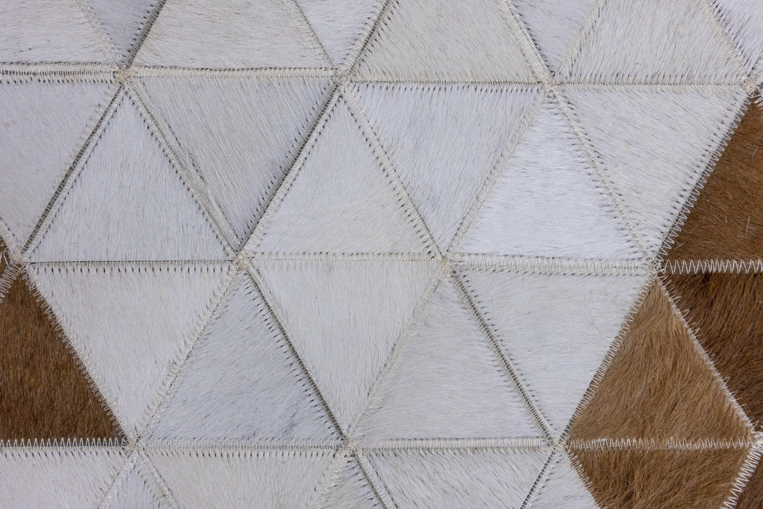 Phoenix Horizon Leather Patched Hand-Stitched Rug