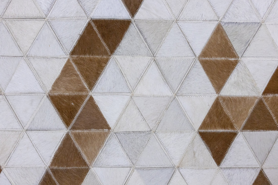 Phoenix Horizon Leather Patched Hand-Stitched Rug