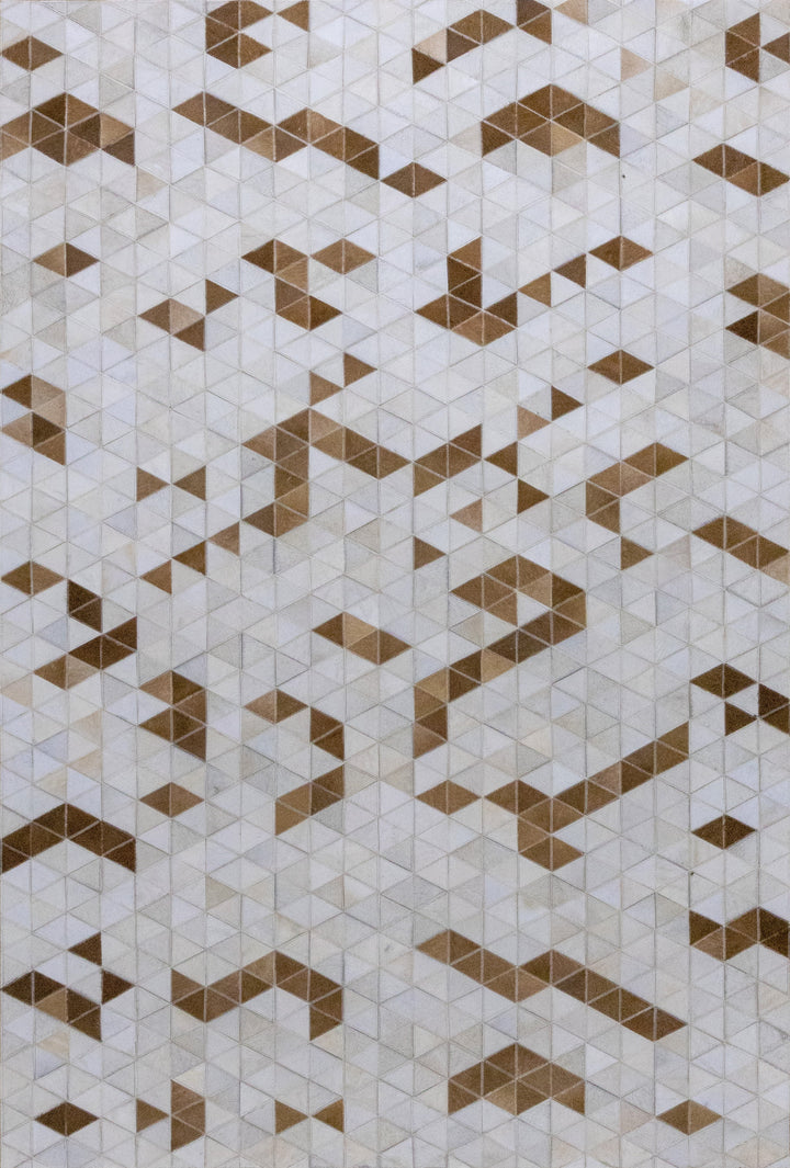 Phoenix Horizon Leather Patched Hand-Stitched Rug