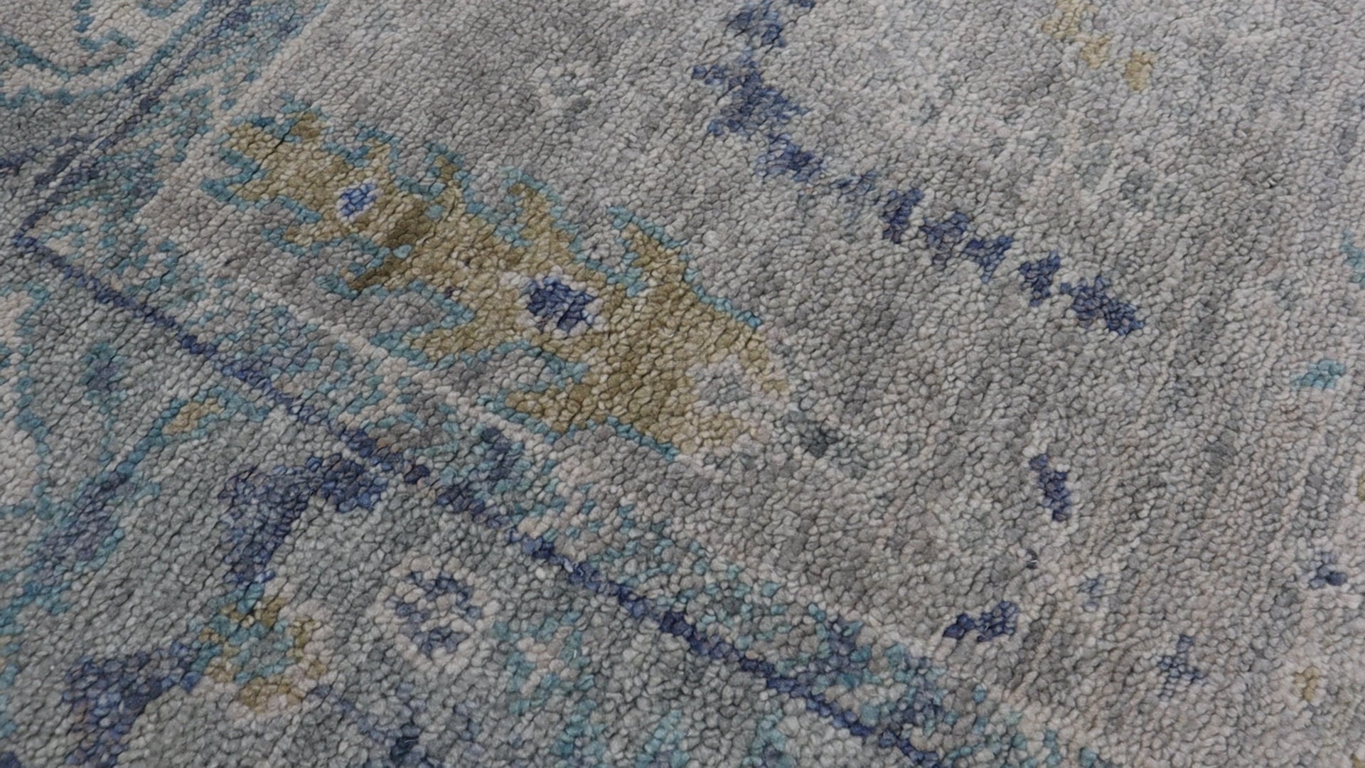 Cressida Exquisite Grey Vintage Hand-Knotted Wool Rug