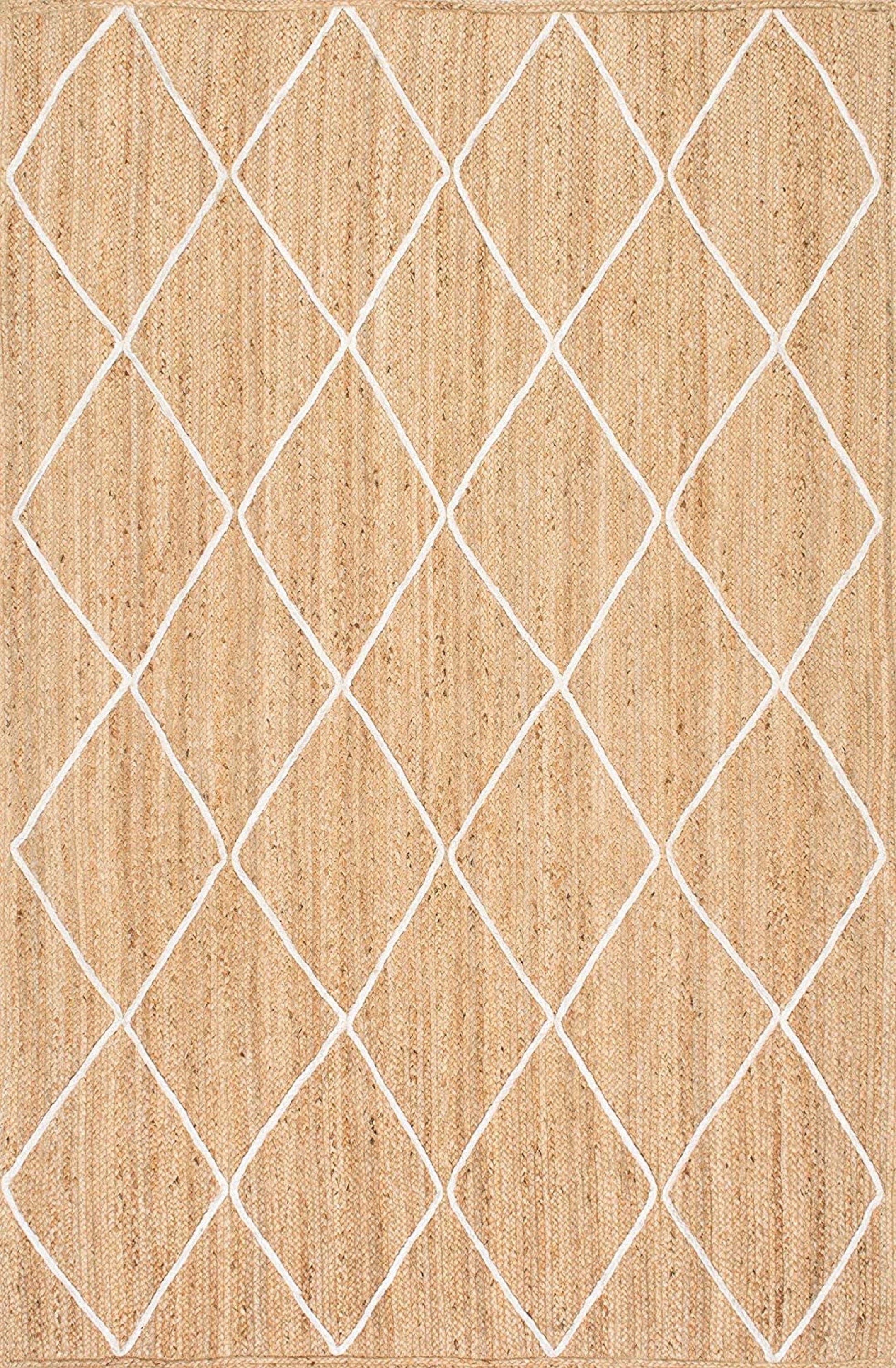 Sedona Chevron Jute Bohemian Stitched Handmade Rug