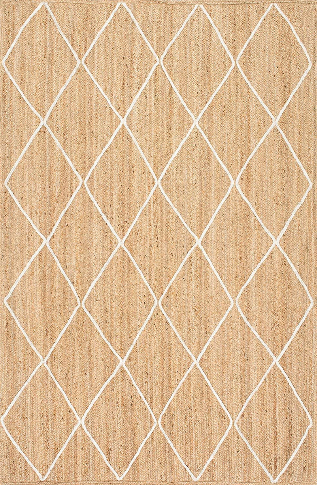 Sedona Chevron Jute Bohemian Stitched Handmade Rug