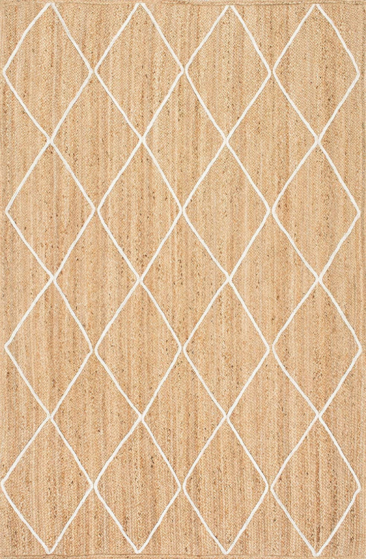 Sedona Chevron Jute Bohemian Stitched Handmade Rug