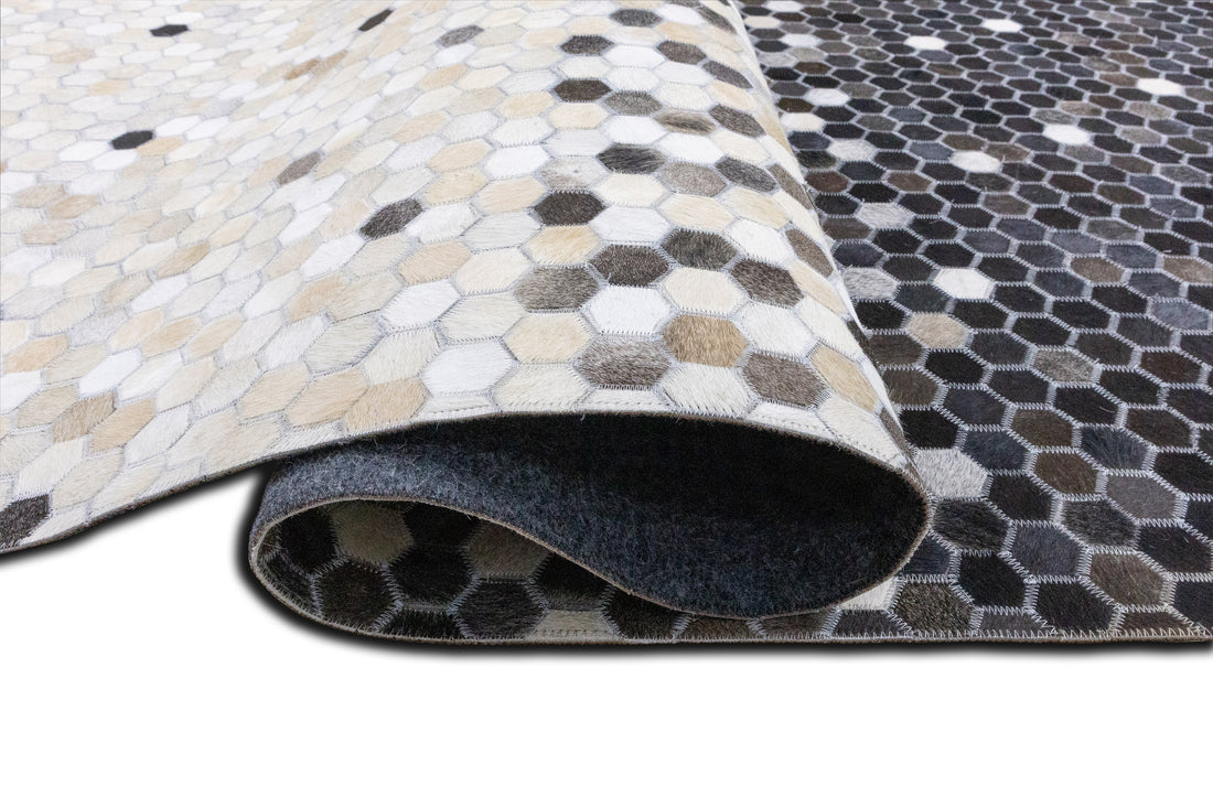 Sonoma Stitch Leather Patched Hand-Stitched Rug