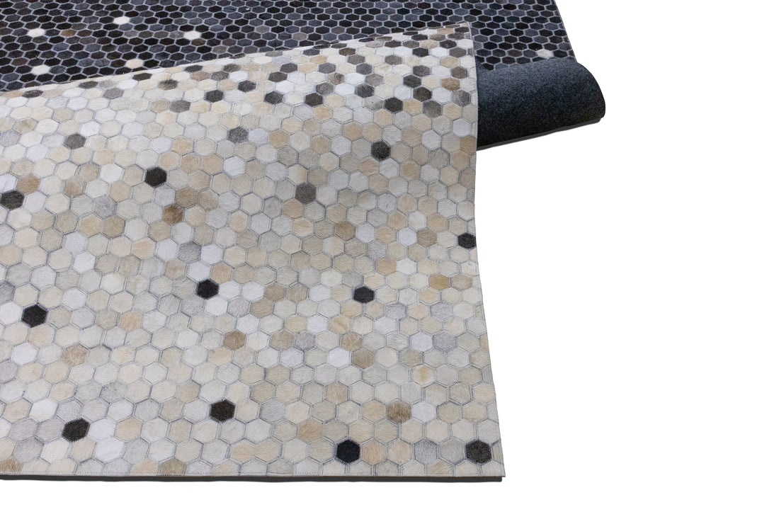 Sonoma Stitch Leather Patched Hand-Stitched Rug