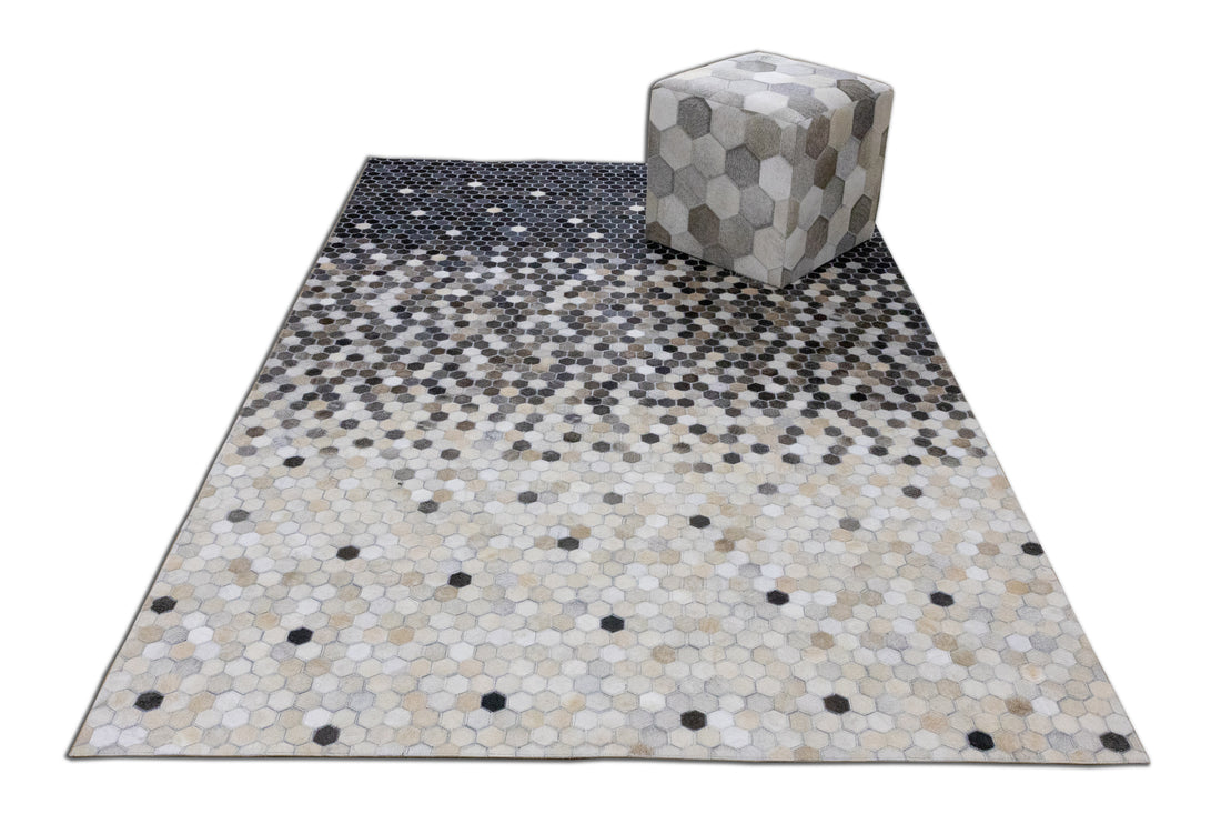 Sonoma Stitch Leather Patched Hand-Stitched Rug