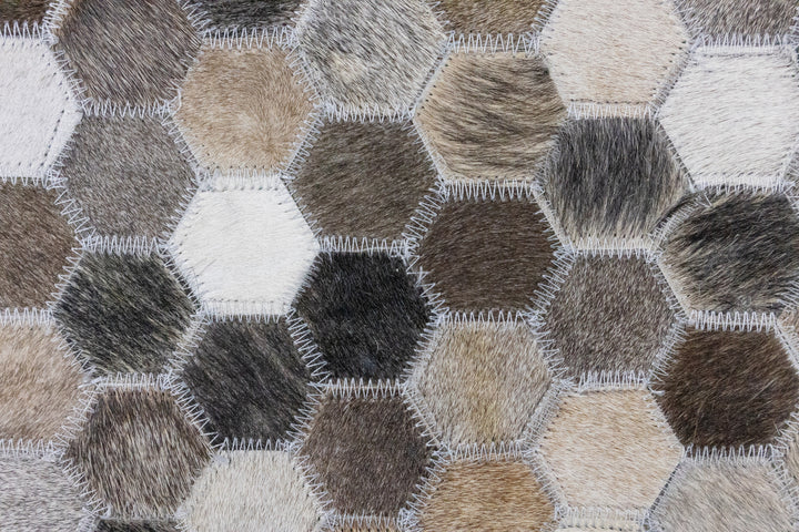 Sonoma Stitch Leather Patched Hand-Stitched Rug