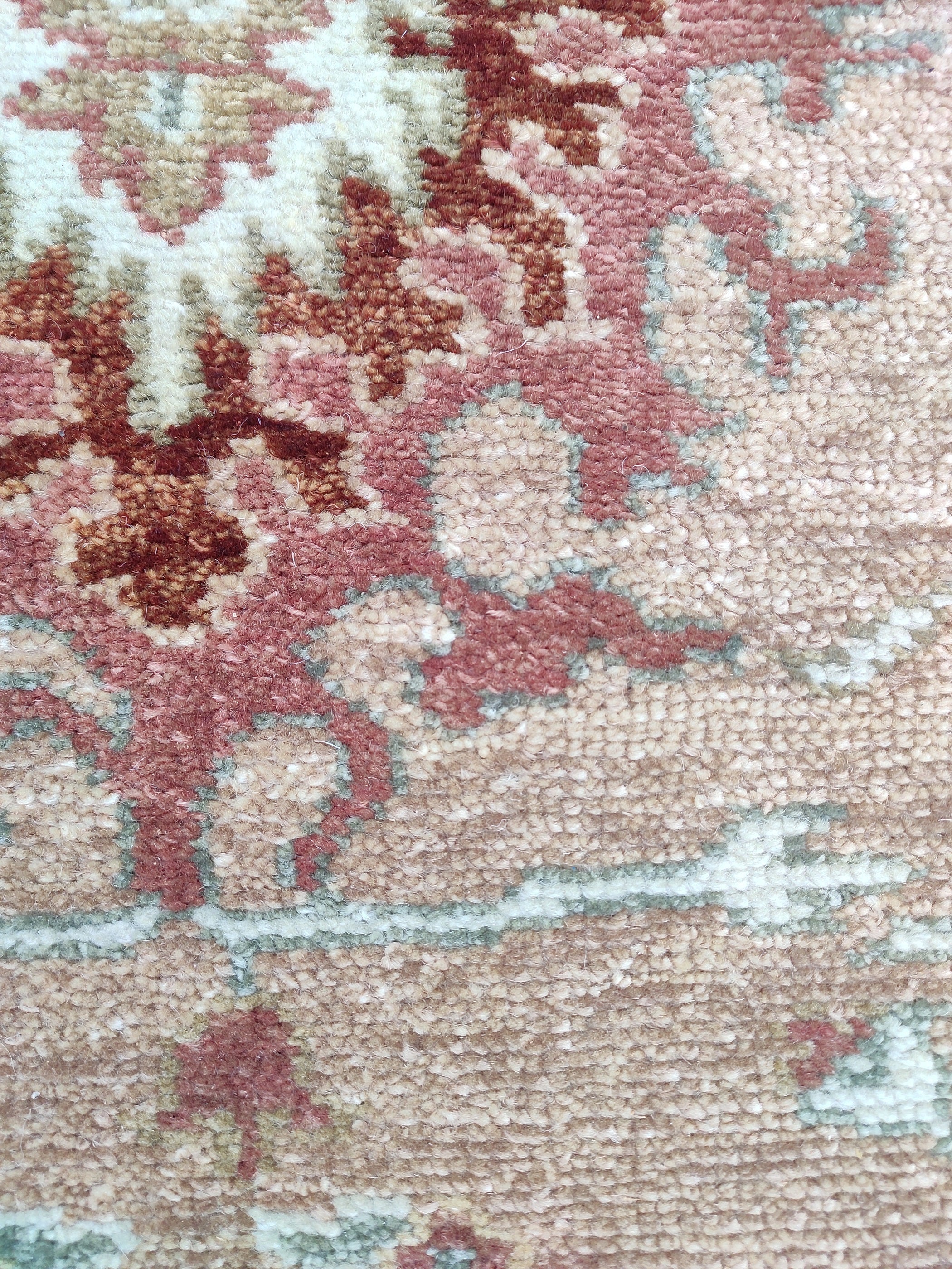 Sorella Peach Red Oushak Hand-Knotted Wool Rug