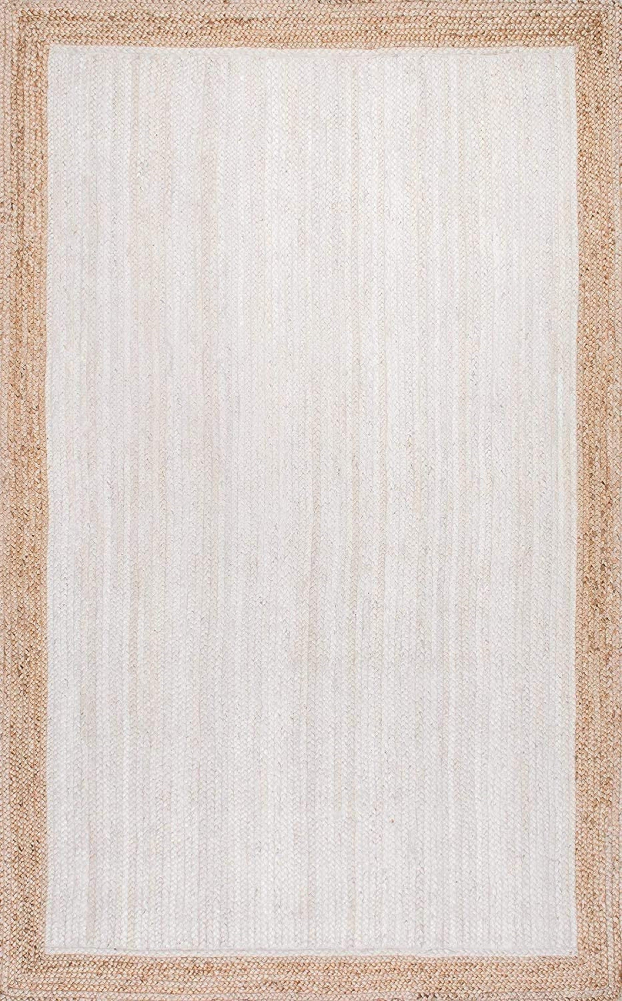 Zari Border Jute Bohemian Stitched Handmade Rug