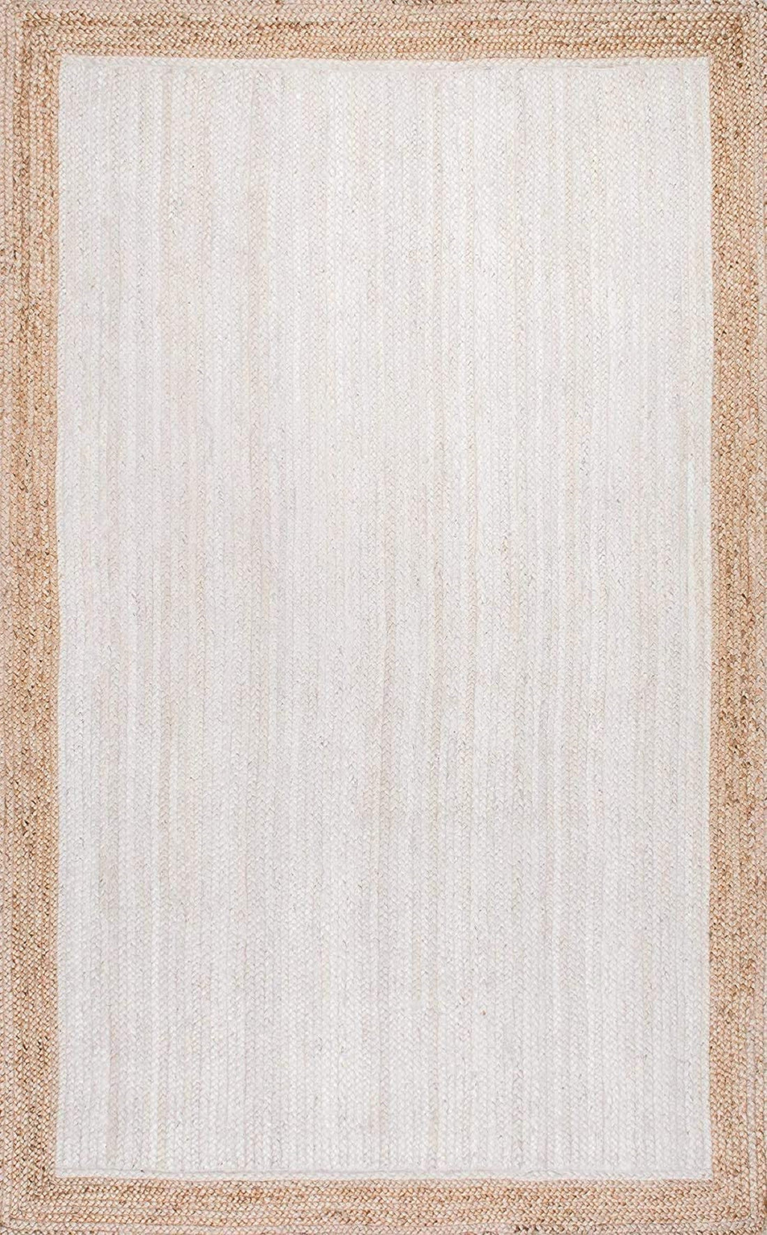 Zari Border Jute Bohemian Stitched Handmade Rug