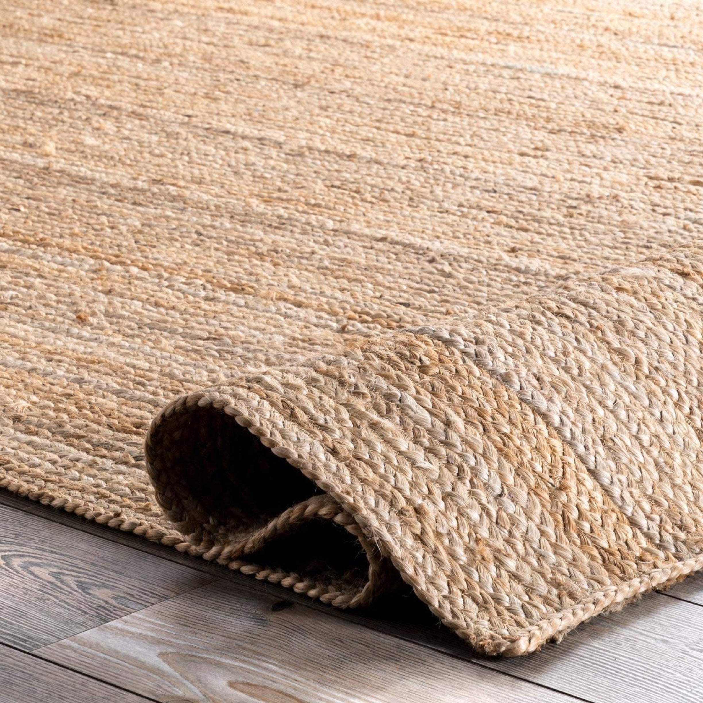 Zuma Textured Jute Bohemian Stitched Handmade Rug