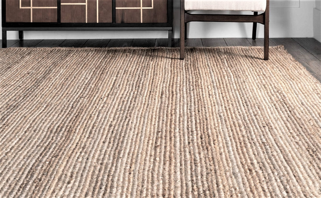 Zuma Textured Jute Bohemian Stitched Handmade Rug