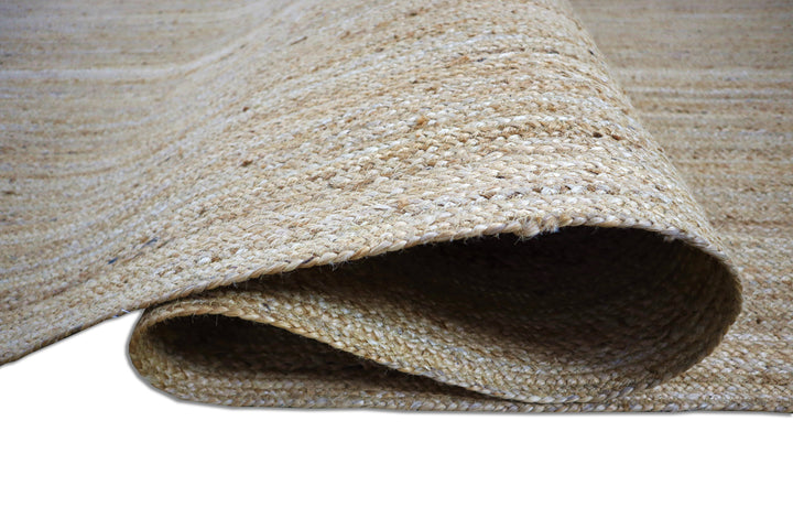Zuma Textured Jute Bohemian Stitched Handmade Rug | Tan Minimalis
